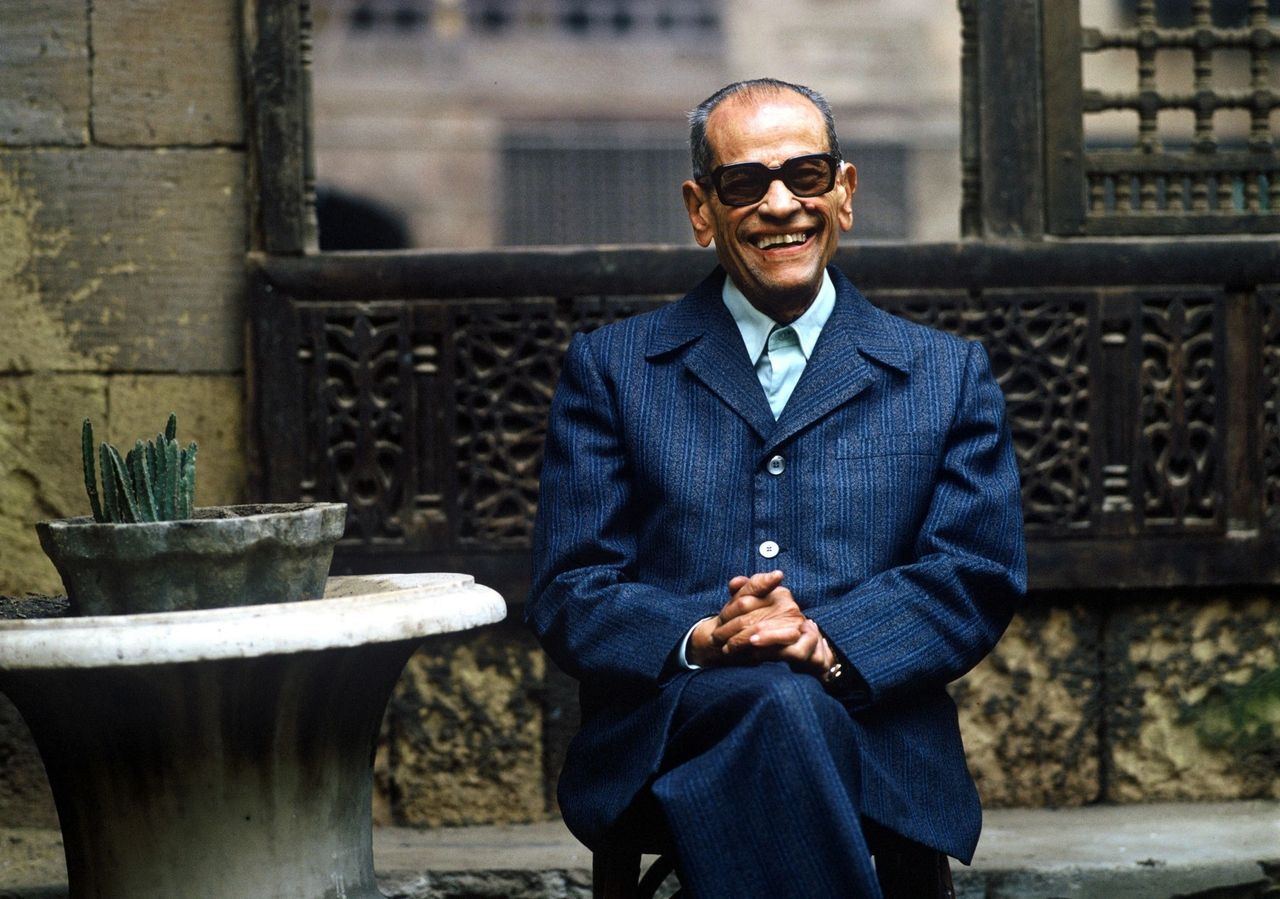 Naguib Mahfouz, Egyptian Novelist.