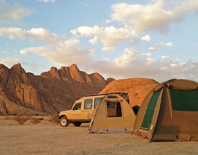 A camping site in Namibia