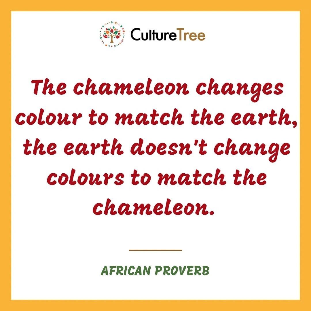 The Chameleon changes colour to match the earth, the earth does not change colours to match the chameleon